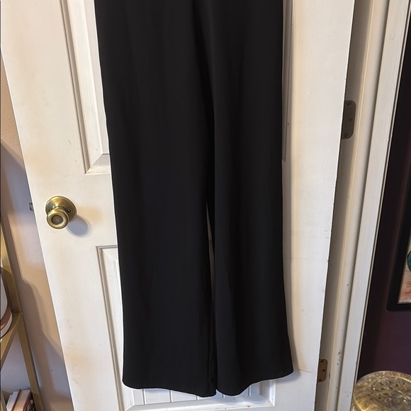 Lulu's Black Sheath V-Neck wide leg romper Jumpsuit Cocktail - Picture 7 of 7
